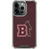 Brown University Bears Logo iPhone 14 Pro Clear Case